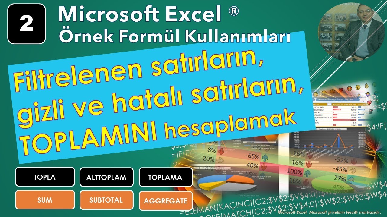 Excel Örnek Formül Kullanımı-2 - filtrelenen ve hatalı satırları toplamak