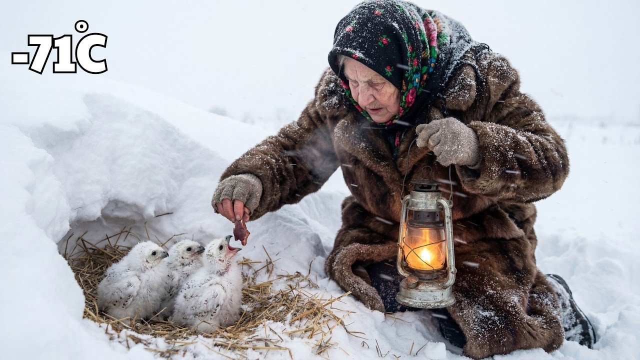 Surviving at 71°C | A 90 year old woman helps starving snowy owls during a harsh Siberian winter