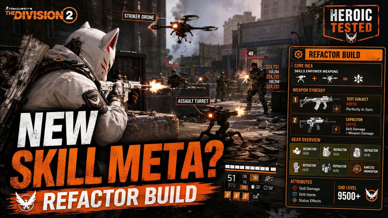 This Refactor Heroic Skill Build Actually Works | Division 2 Turret & Drone Build #division2builds 