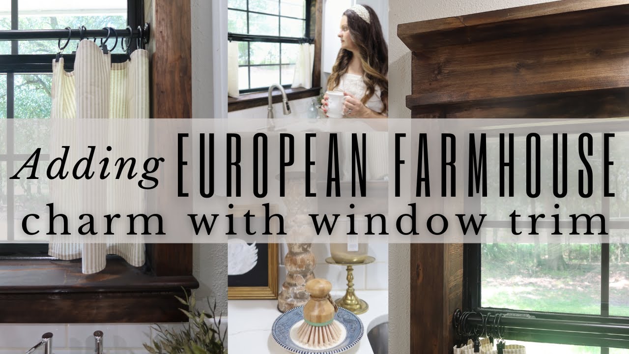 Adding European Farmhouse charm to our kitchen window || Small Kitchen Decor Refresh