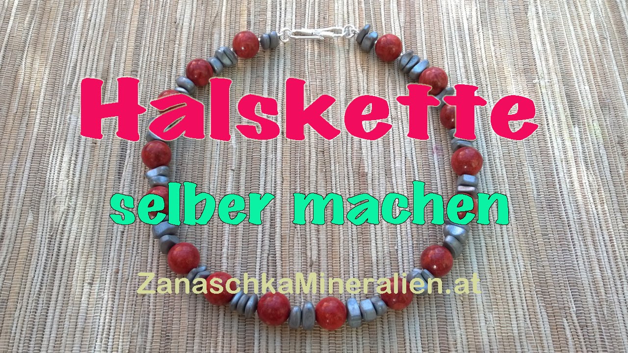 Halskette selber fädeln DIY - Kette mit Stahldraht anfertigen - Schmuck basteln - selber machen