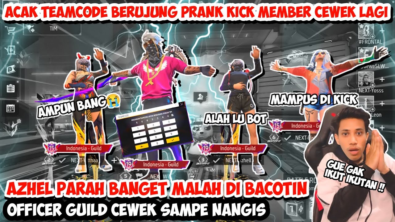ACAK ACAK TEAMCODE AZHELL MALAH PRANK KICK DAN BACOTIN OFFICER CEWEK SAMPE NANGIS AUTO DI KICK🤣
