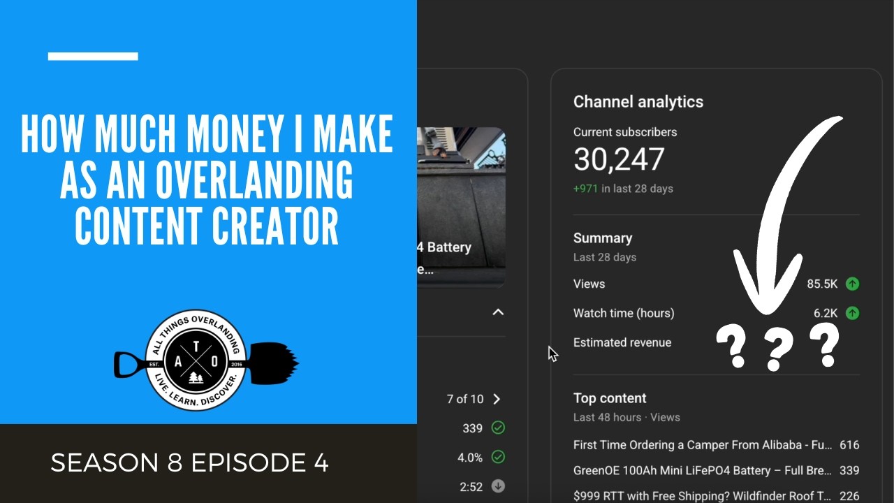 How Much Money I Make as an Overlanding Content Creator-All Revenue Sources