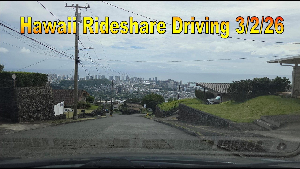 Hawaii Rideshare Driving 3/2/26 in Honolulu, Oahu, Hawaii