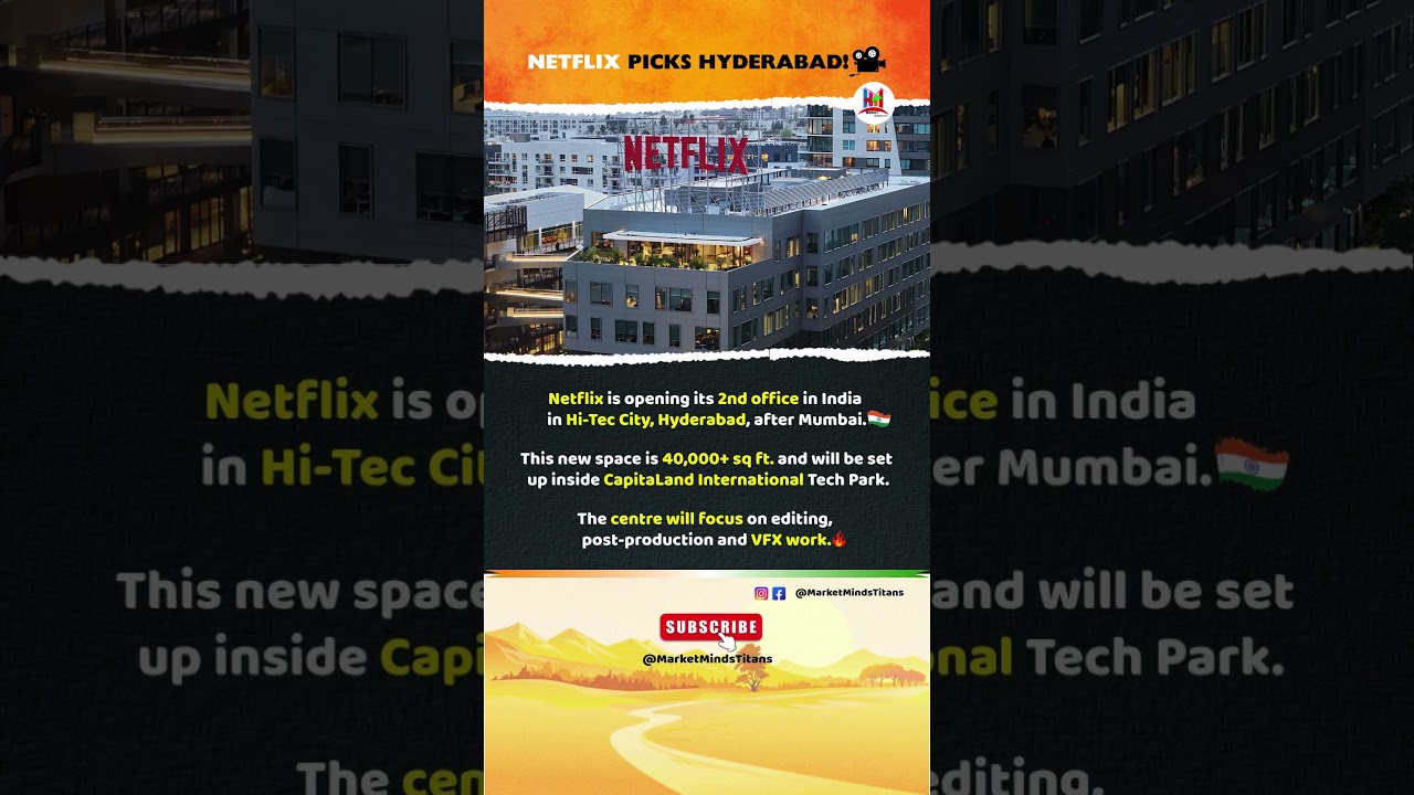 Netflix India 2.0: 40,000 sq ft Hyderabad Hub for Editing & VFX! #edit #vfx #netflix #shorts