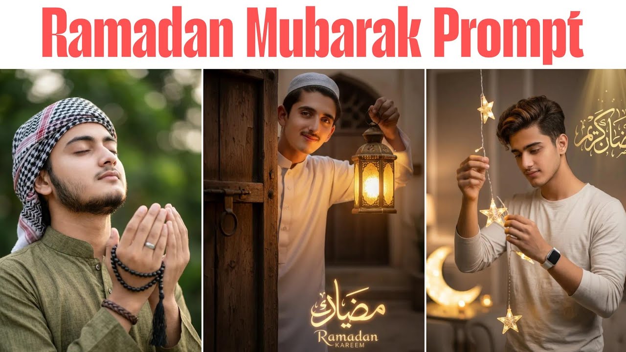 Ramadan Mubarak Photo Editing Tutorial | Ramadan Ai Photo Editing Prompts | Gemini Islamic Prompt