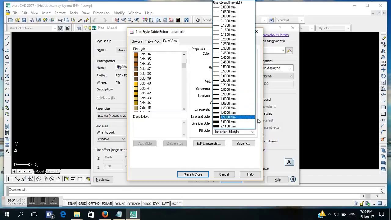 Autocad line weight problem when converting to pdf