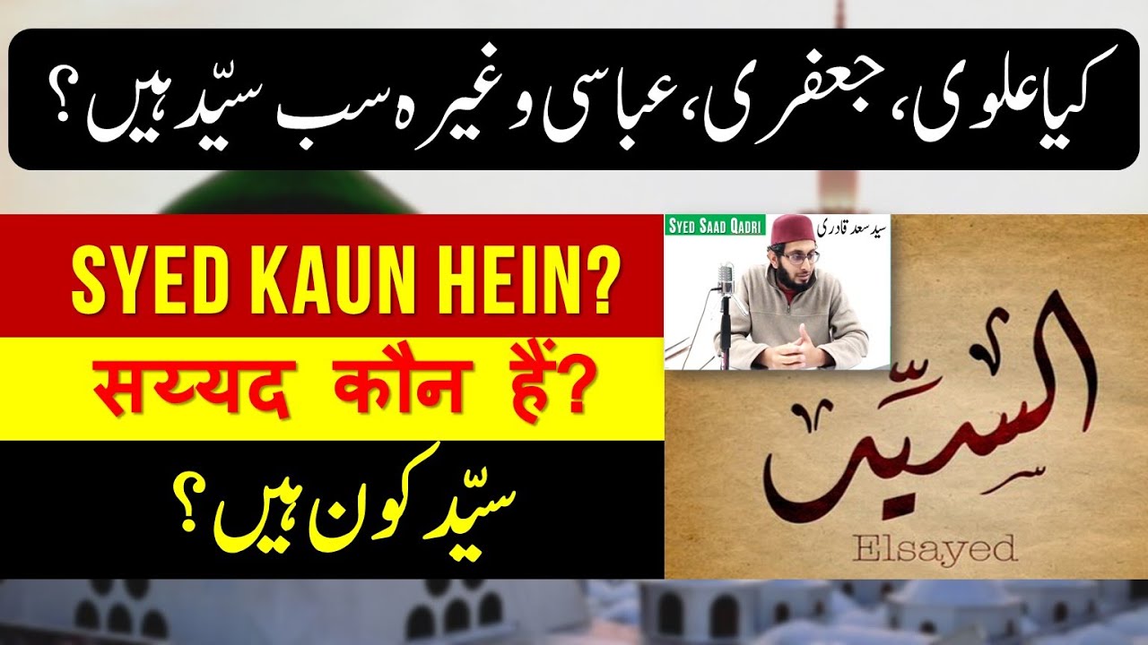Syed Kaun hein? Kya Alvi, Jafri, Abbasi bhe Syed hein