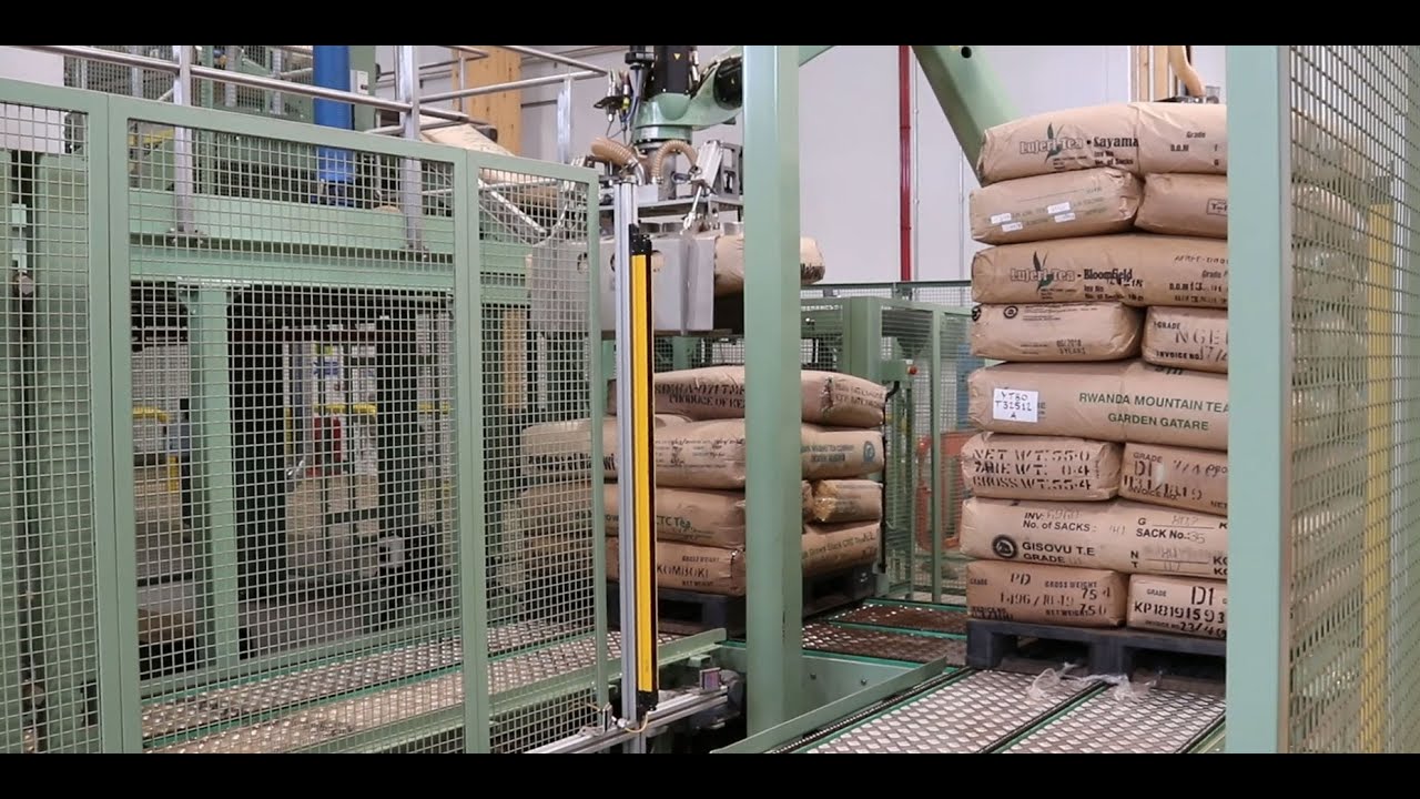 Robotic Bag Depalletiser - 80kg Bags of Tea - BW Integrated Systems