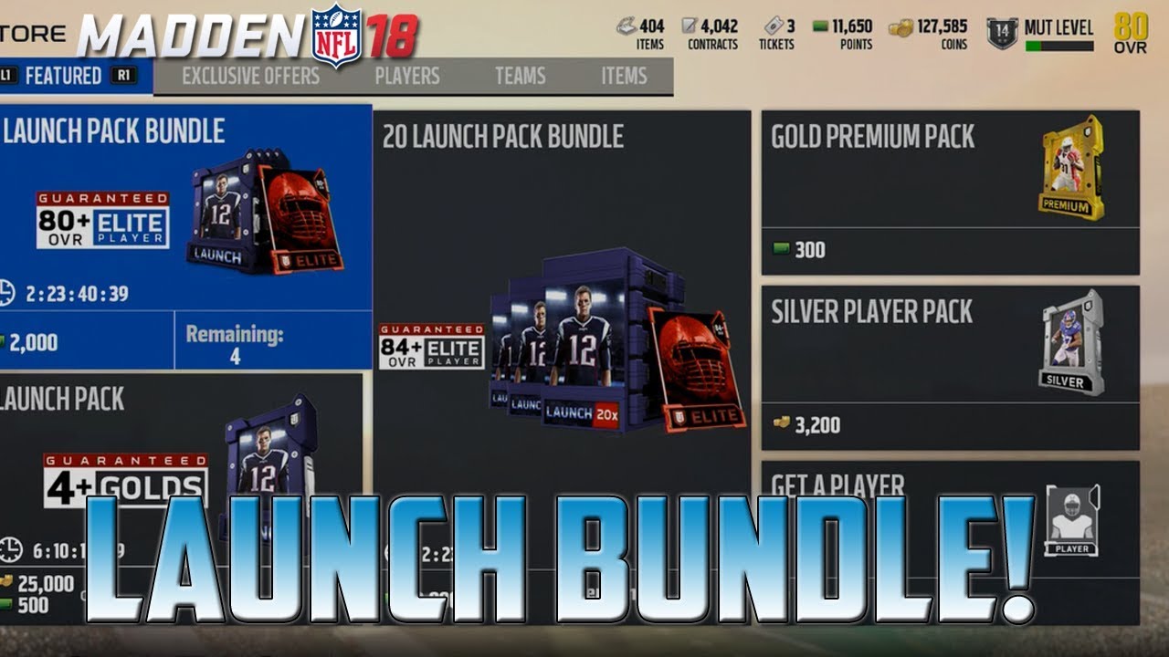 Insane Elite Pull! Launch Night Bundle Opening! | Madden 18 Ultimate Team