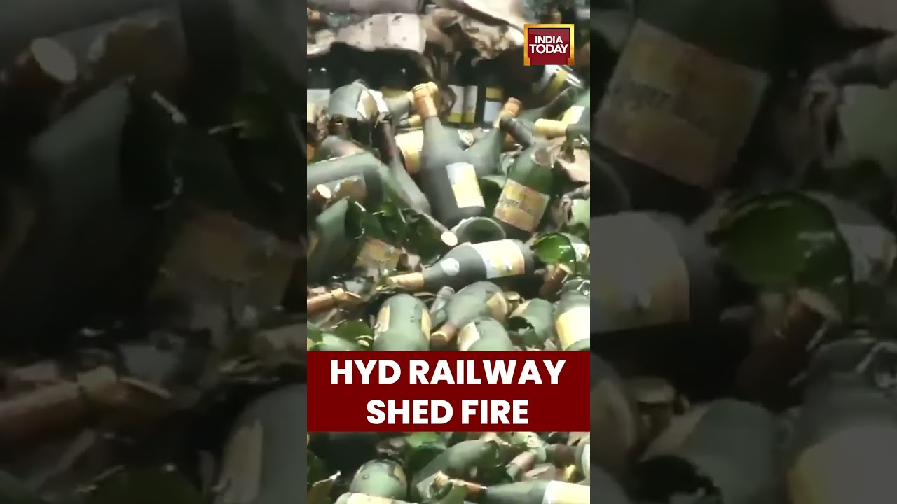 Fire at #Hyderabad&rsquo;s #MoosapetRailway #ContainerShed; no casualties reported | #shorts #indiatoday