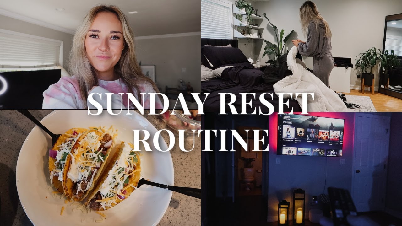 sunday reset vlog: laundry, cleaning + steak taco recipe!