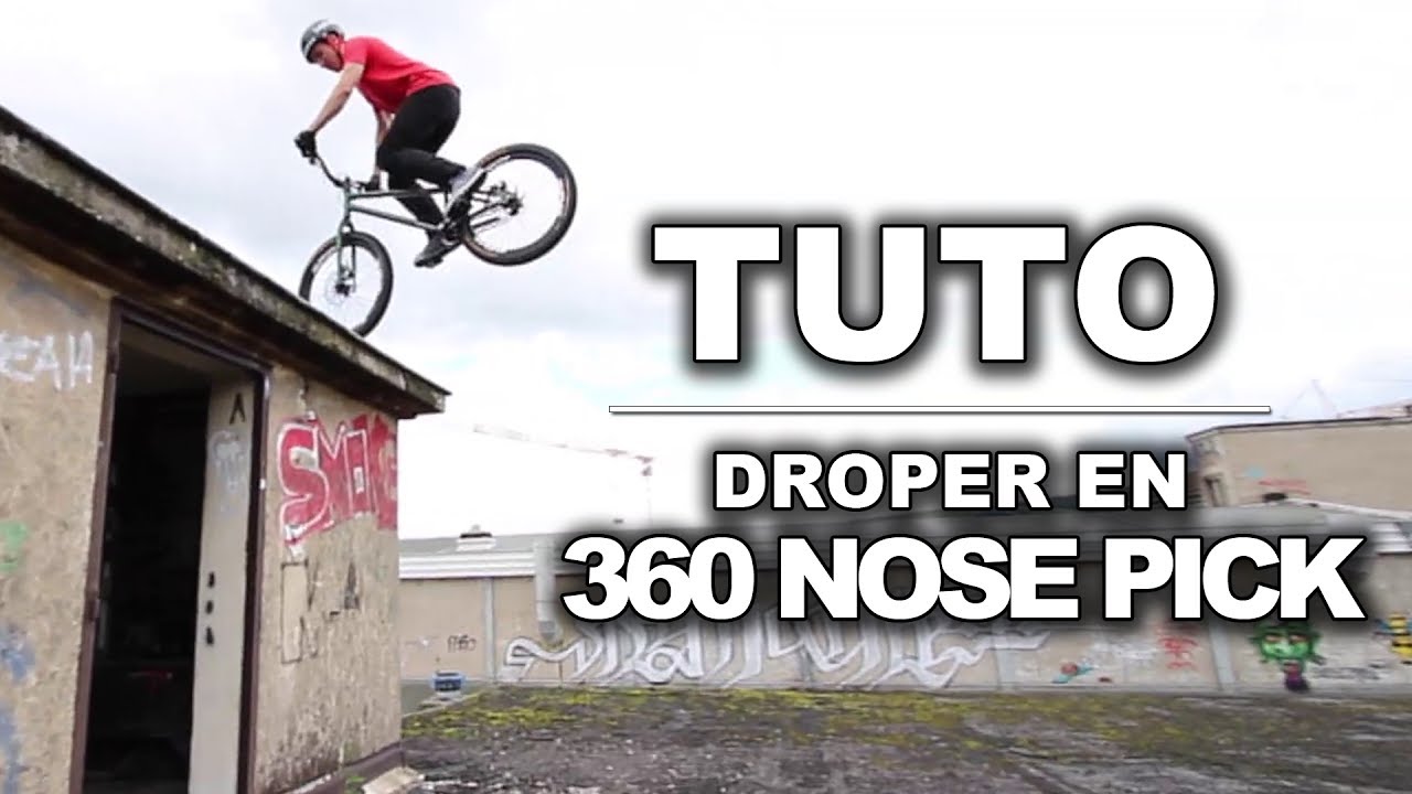 FAIRE UN DROP EN 360 NOSE ?! (VÉLO STREET TRIAL)