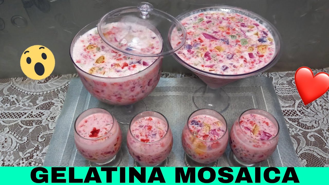 GELATINA MOSAICO COMO FAZER