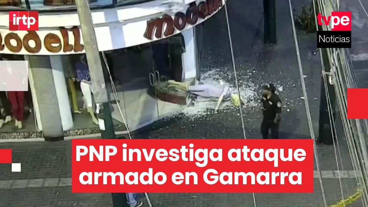 La Victoria: sujeto dispara contra fachada de una galería en Gamarra
