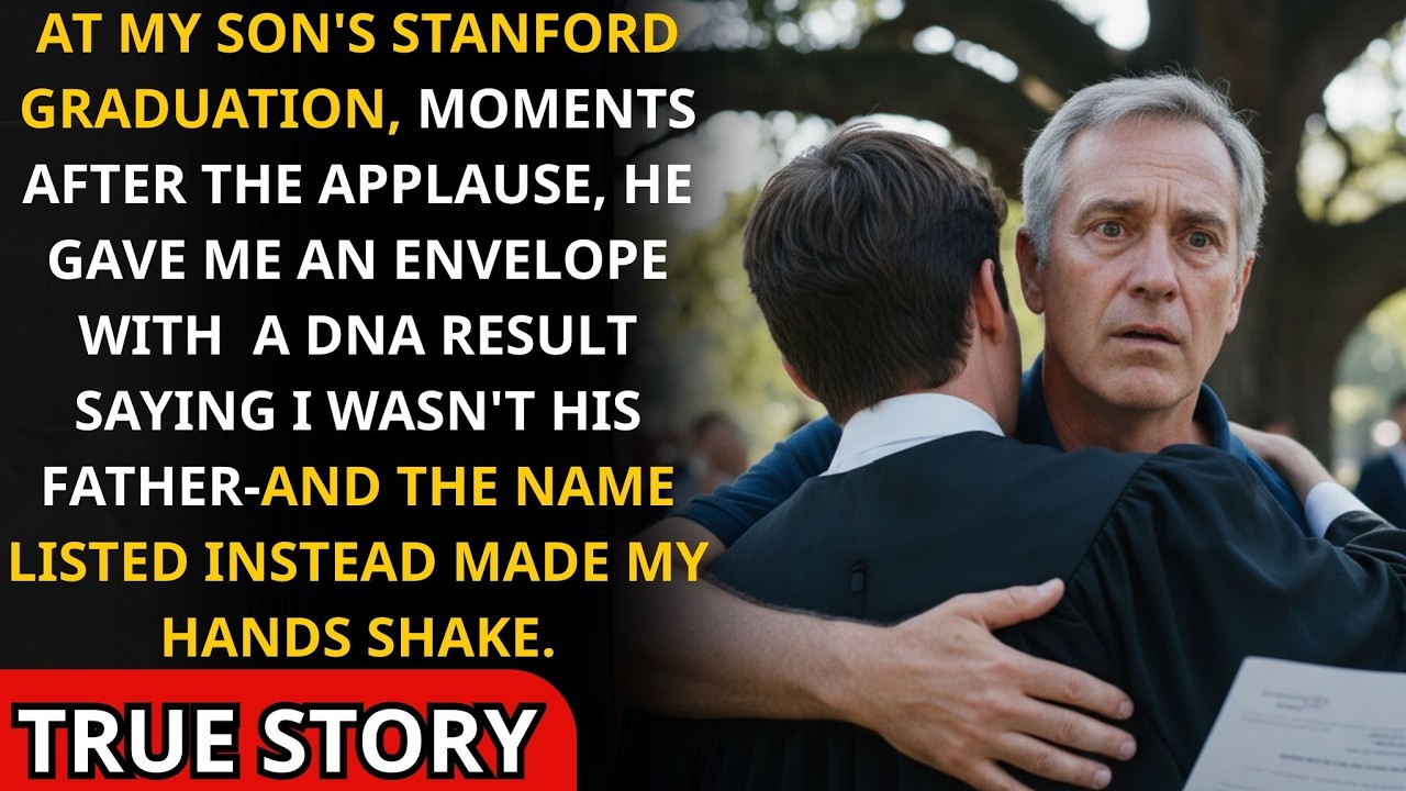 At My Son’s College Graduation, He Placed An Envelope In My Hand That Said, “Dad… I’m Not Your Son.”