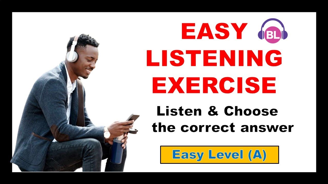 Listening Test - Level A  (EASY) + PDF -multiple choice questions  - Easy English Lesson