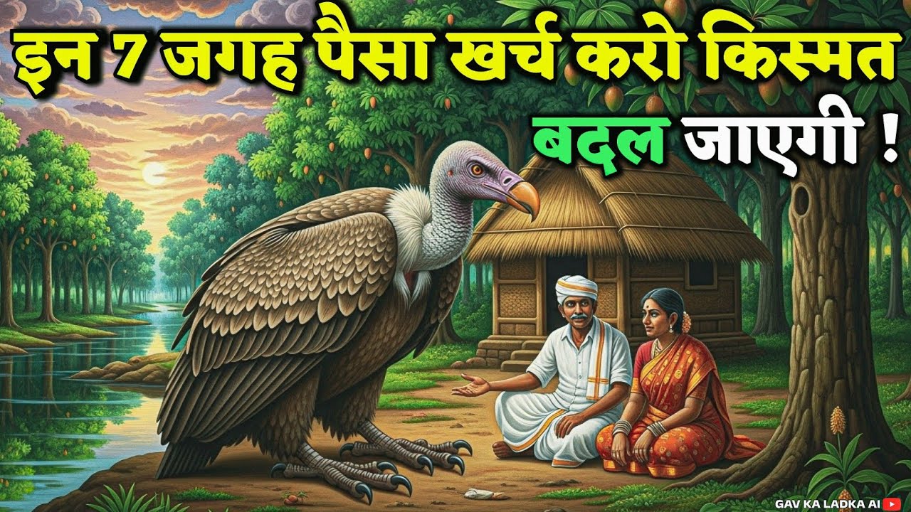 गिद्ध ने बताया: इन 7 जगहों पर पैसे खर्च करो, किस्मत सोने से चमक उठेगी अमीर बनने का गुप्त राज़ 2025 |