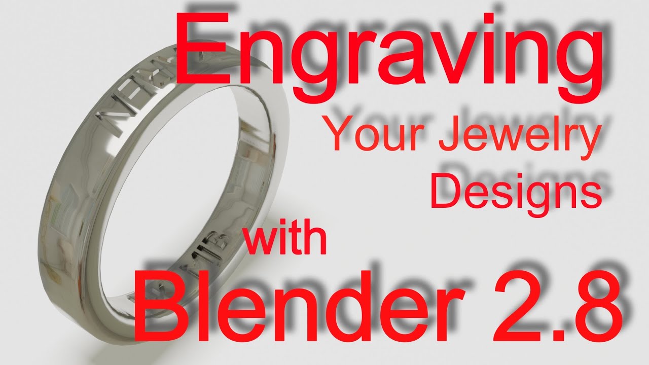 Blender 2.82, Jewelry Designing, and Adding Hallmarks and Engraving during Design Process!