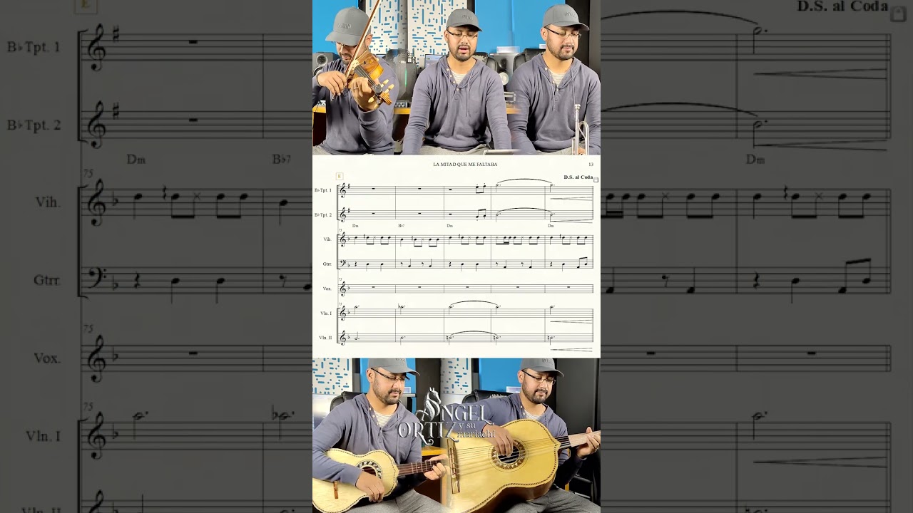 La mitad que me faltaba (Partituras) - Angel Ortiz y su mariachi