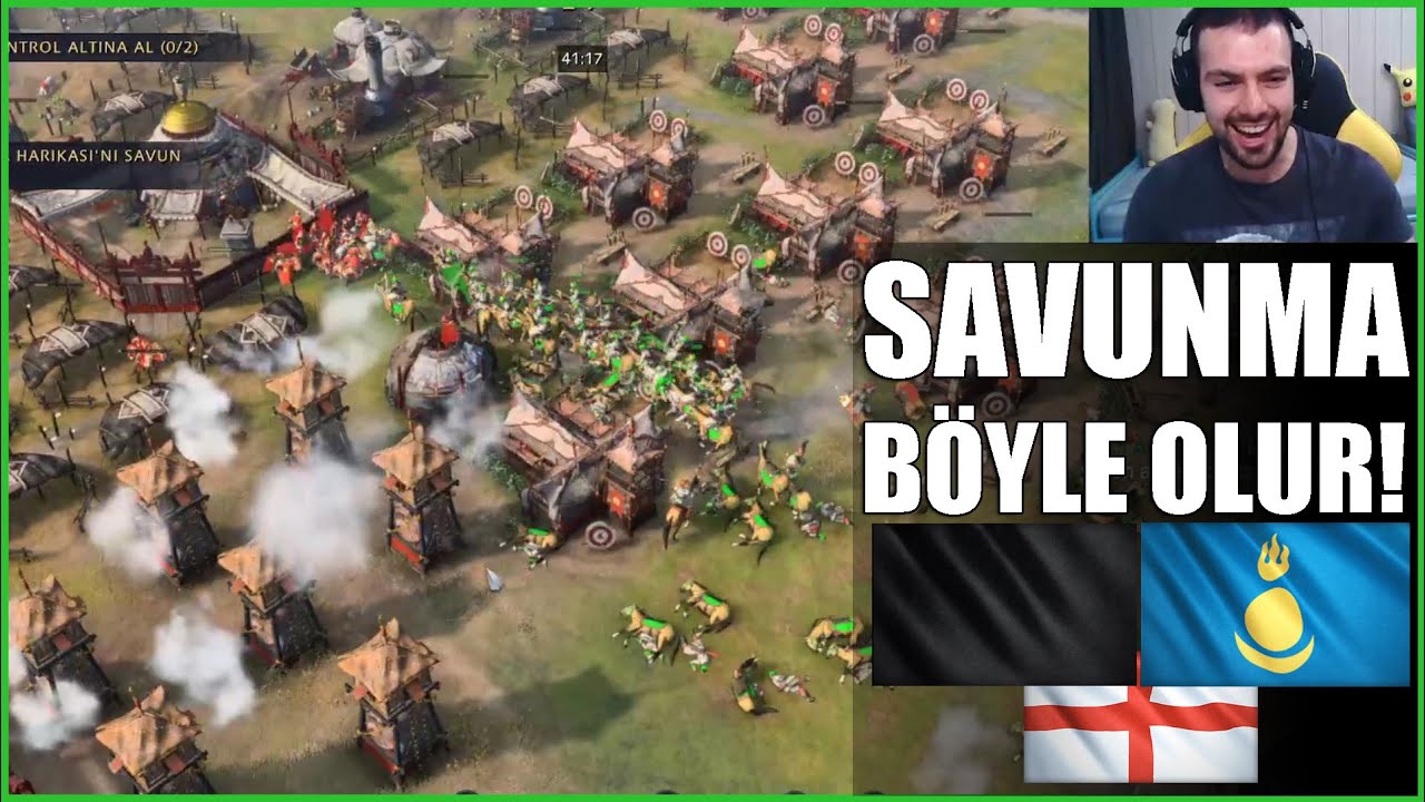 İÇERİ GİRER BİTİRİRİM DEDİ MOĞOL TOPUNU YEDİ - AoE4 Abbasi 3v3 oynayış | Age of Empires IV