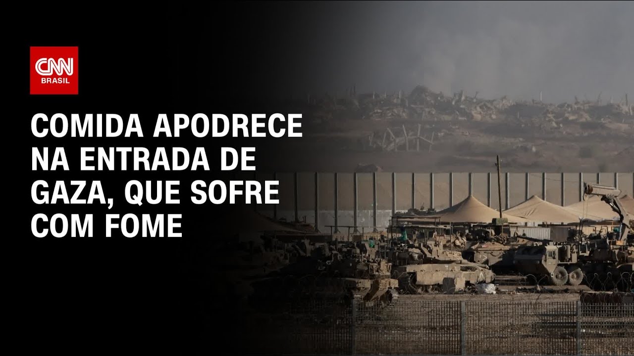 Comida apodrece na entrada de Gaza, que sofre com fome | CNN PRIME TIME