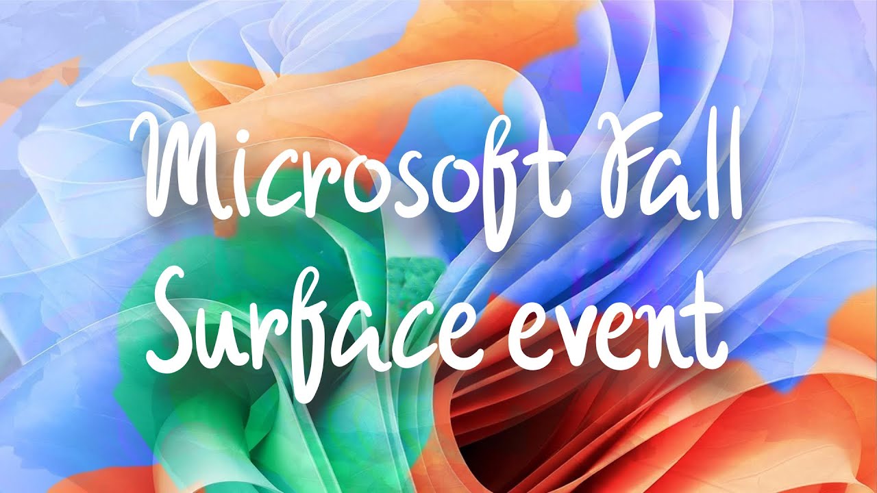 Microsoft Surface Fall Hardware Event LIVE