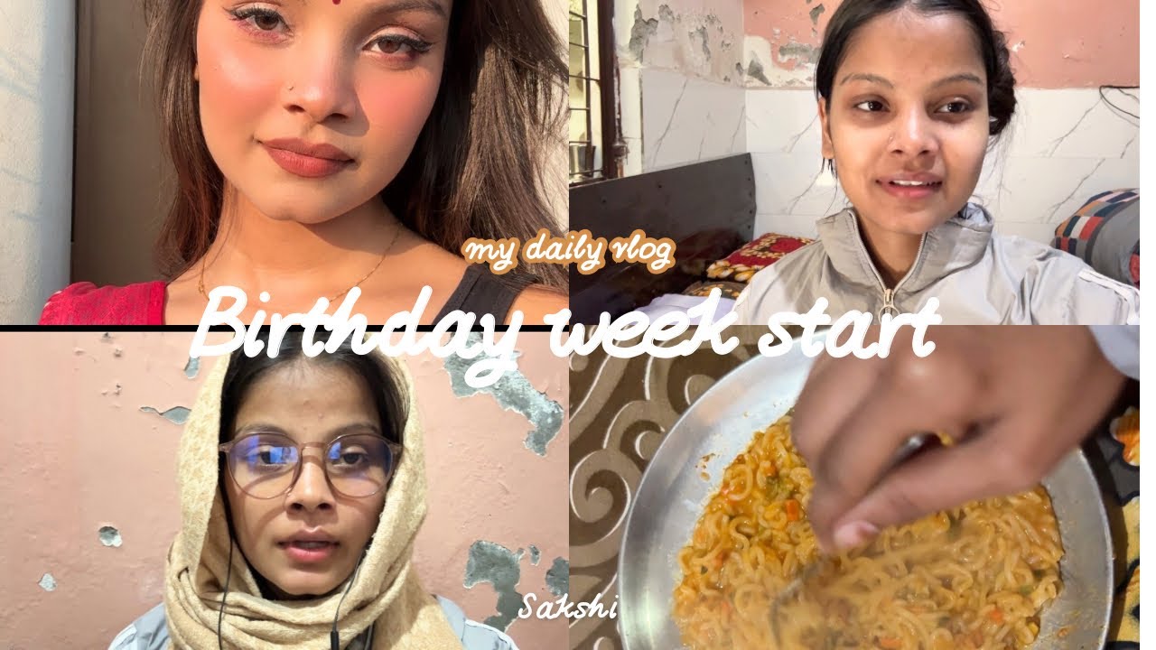 First vlog ✨  BiRTHDAY week start 🎀. Daily life style #vlog #youtube #dailyvlog #studentlife 