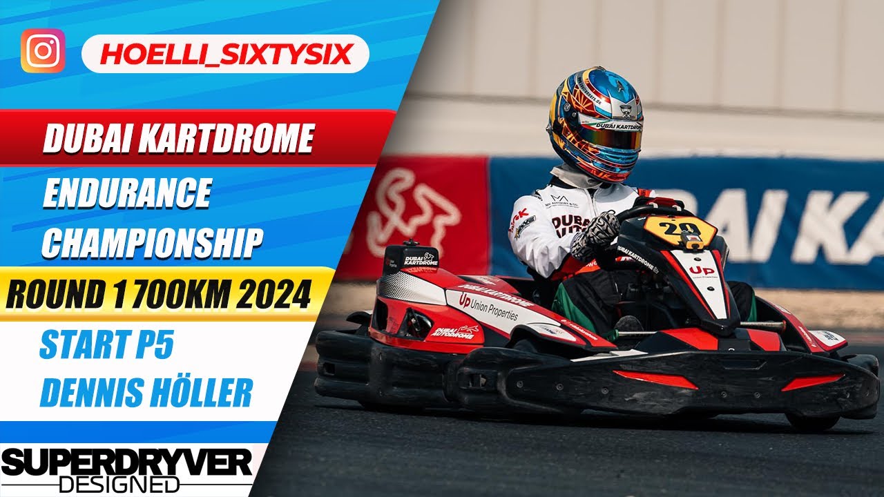 Dubai Kartdrome Endurance Championship 700km Round 1  2024 Team SUPERDRYVER - Le Mans Start P5 POV