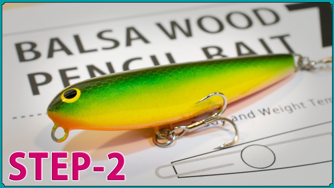 How to make a Mini Pencil Bait lures (Step-2. Painting the pencil bait) / 手作り小型ペンシルベイトの作り方2