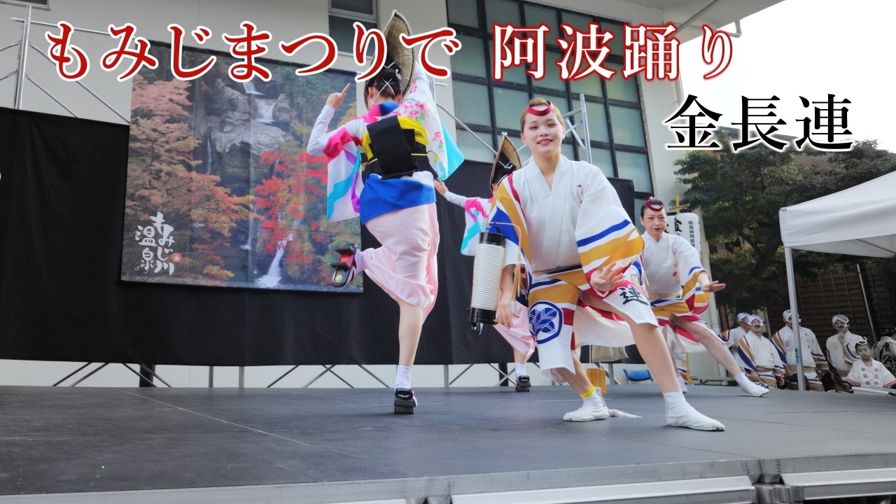 【阿波踊り2025】もみじまつりで阿波おどり　金長連　もみじ川温泉