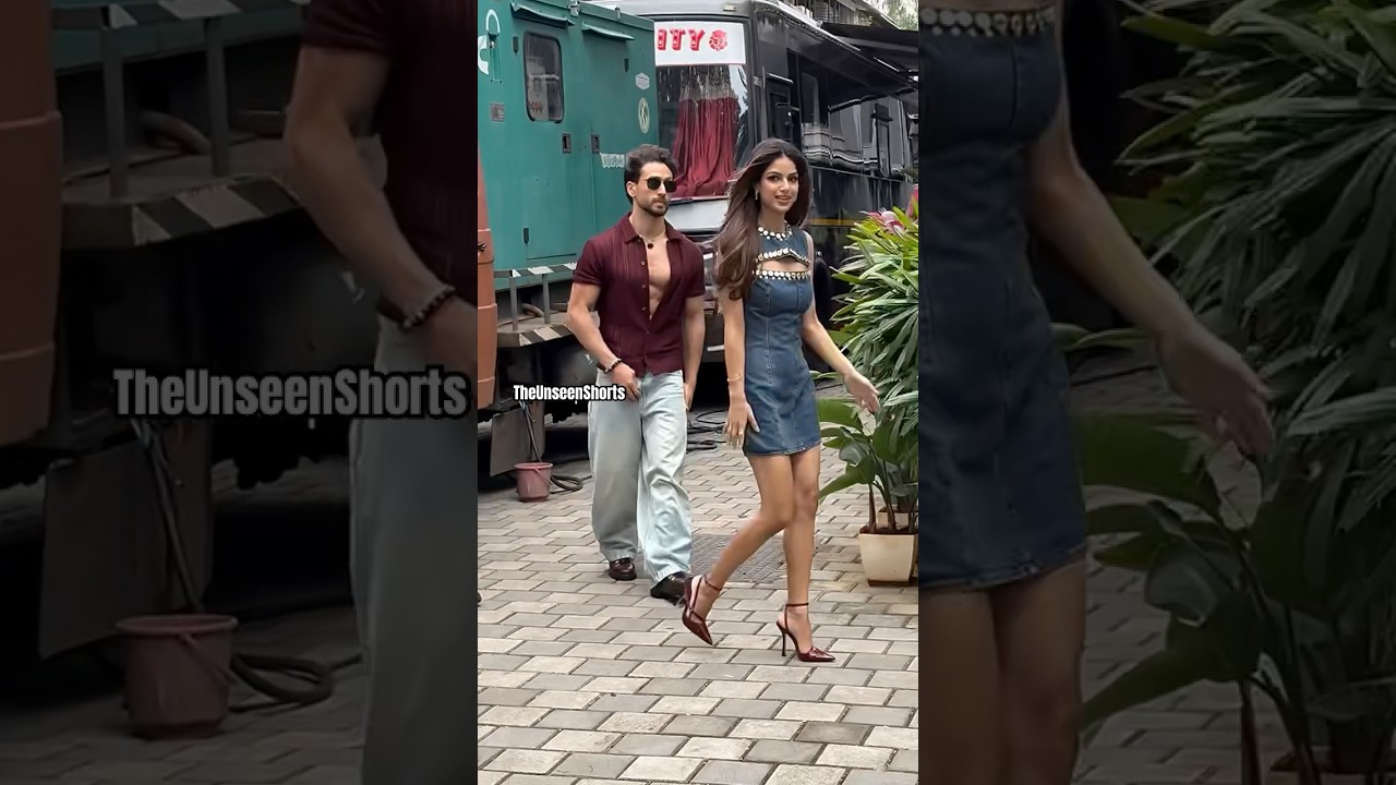 Tiger Shroff😎& Harnaaz Sandhu🔥snapped for Baaghi 4 promotion|The Unseen Shorts #baaghi4