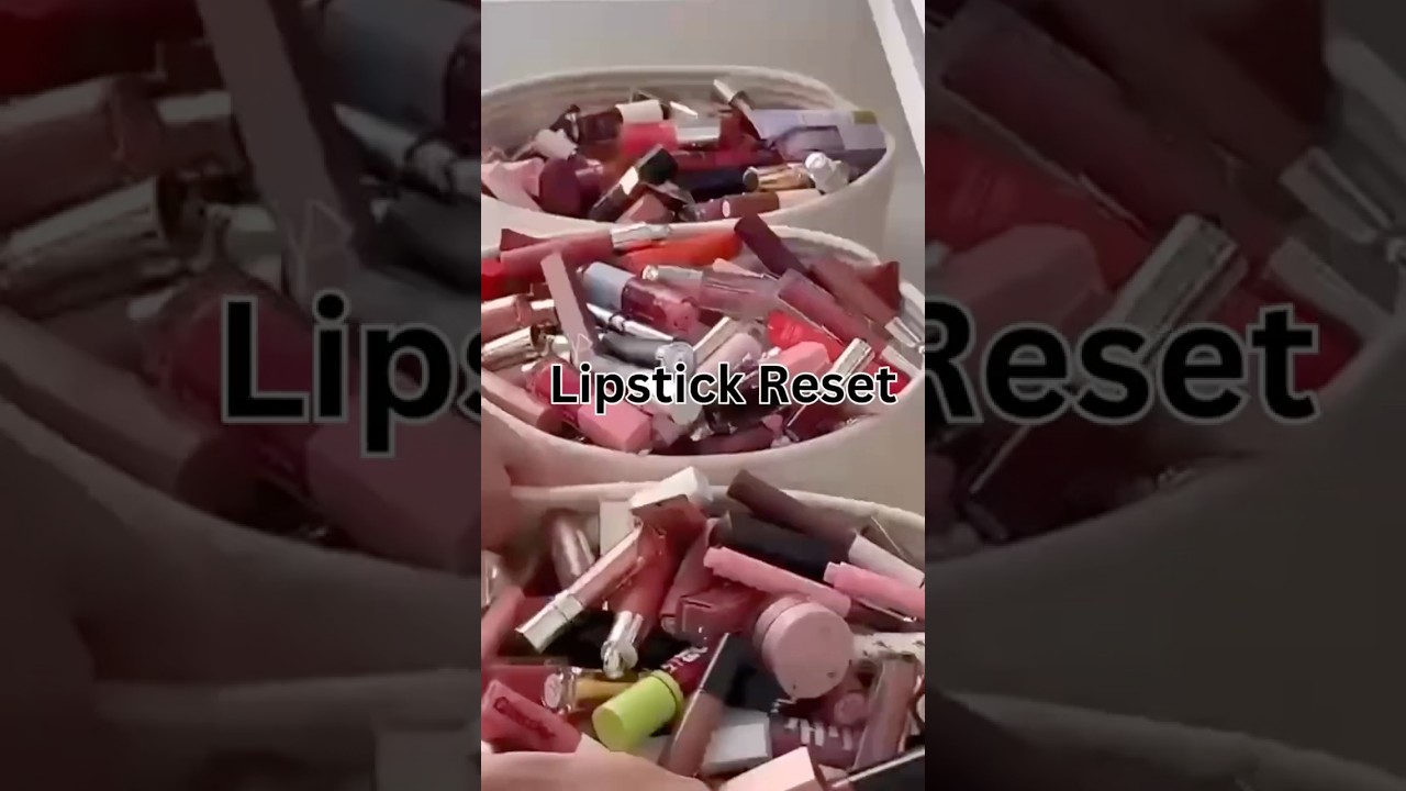 Lipstick Drawer Reset ASMR 💄 | Satisfying Organizing