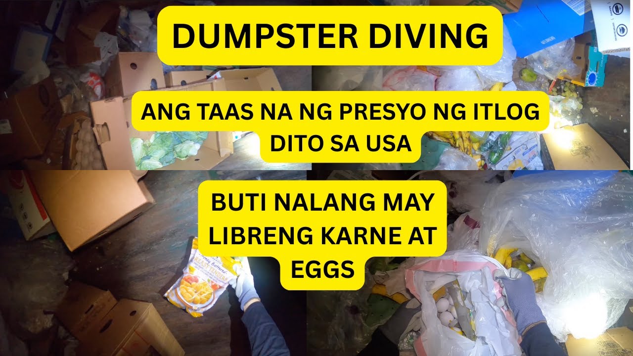 PINAYTEXAN/DUMPSTER DIVING/NAPAKA MAHAL NA NG ITLOG NGAYON SA USA BUTI NALANG NAKAPAG DUMPSTER TAYO!