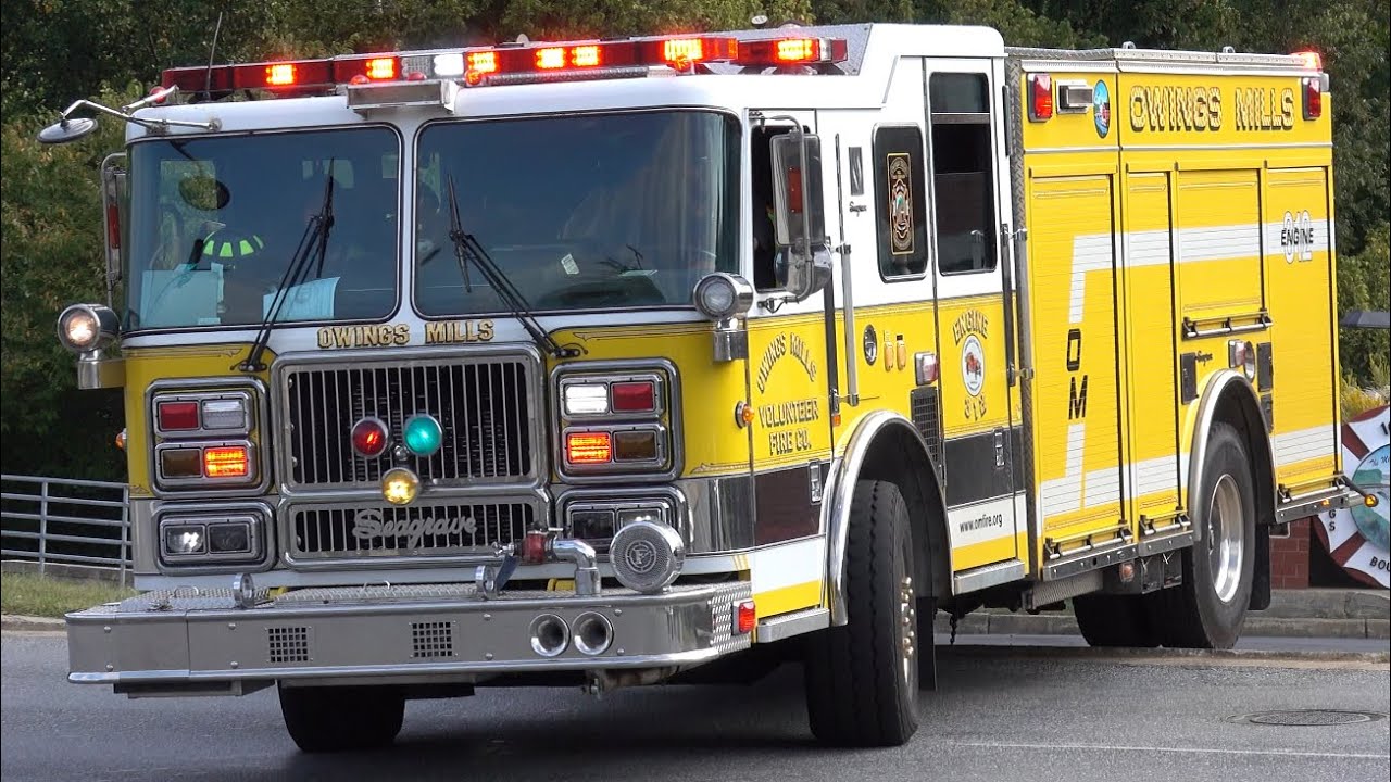 Owings Mills Volunteer Fire Company Engine 312 & Utility 318 Responding