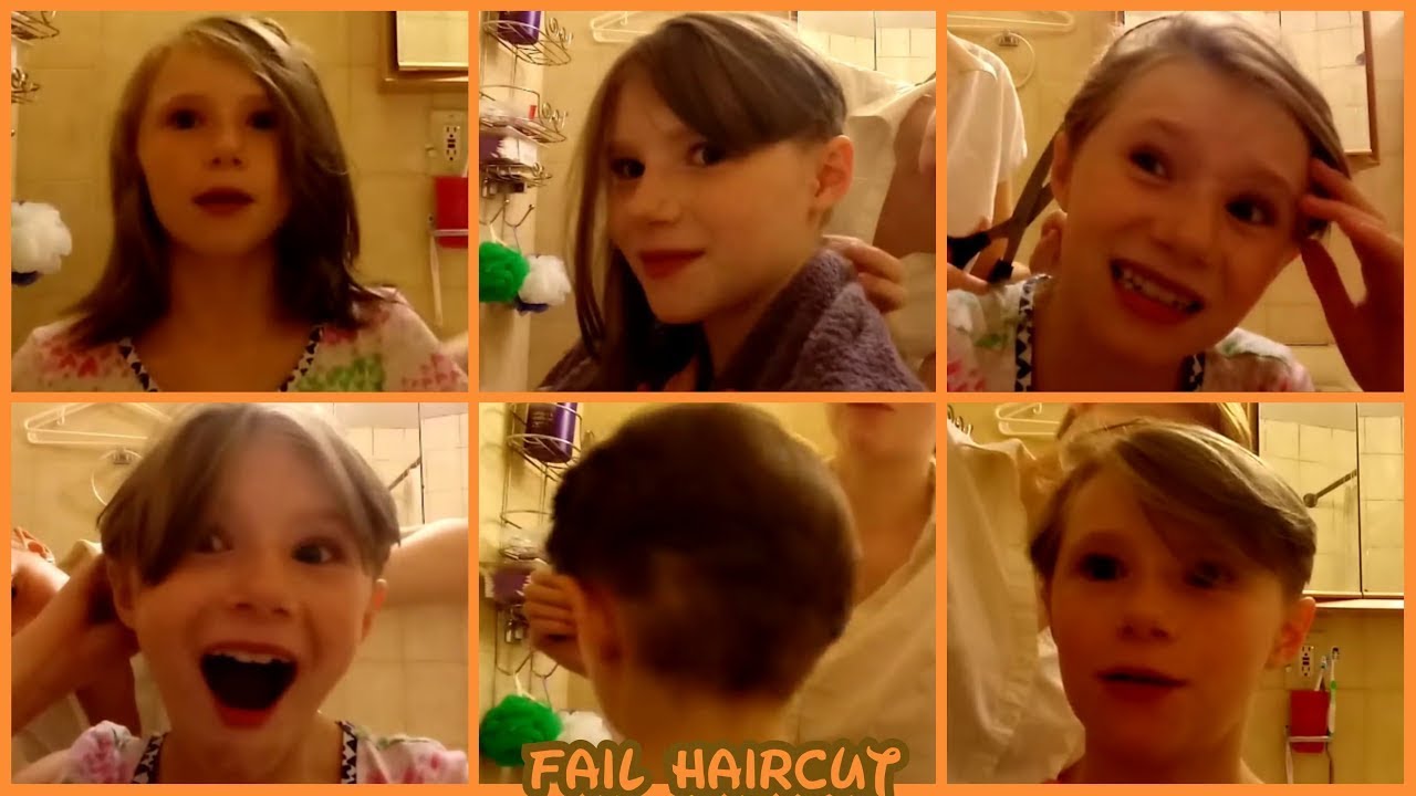 A Girl Fail Haircut By Her Sister