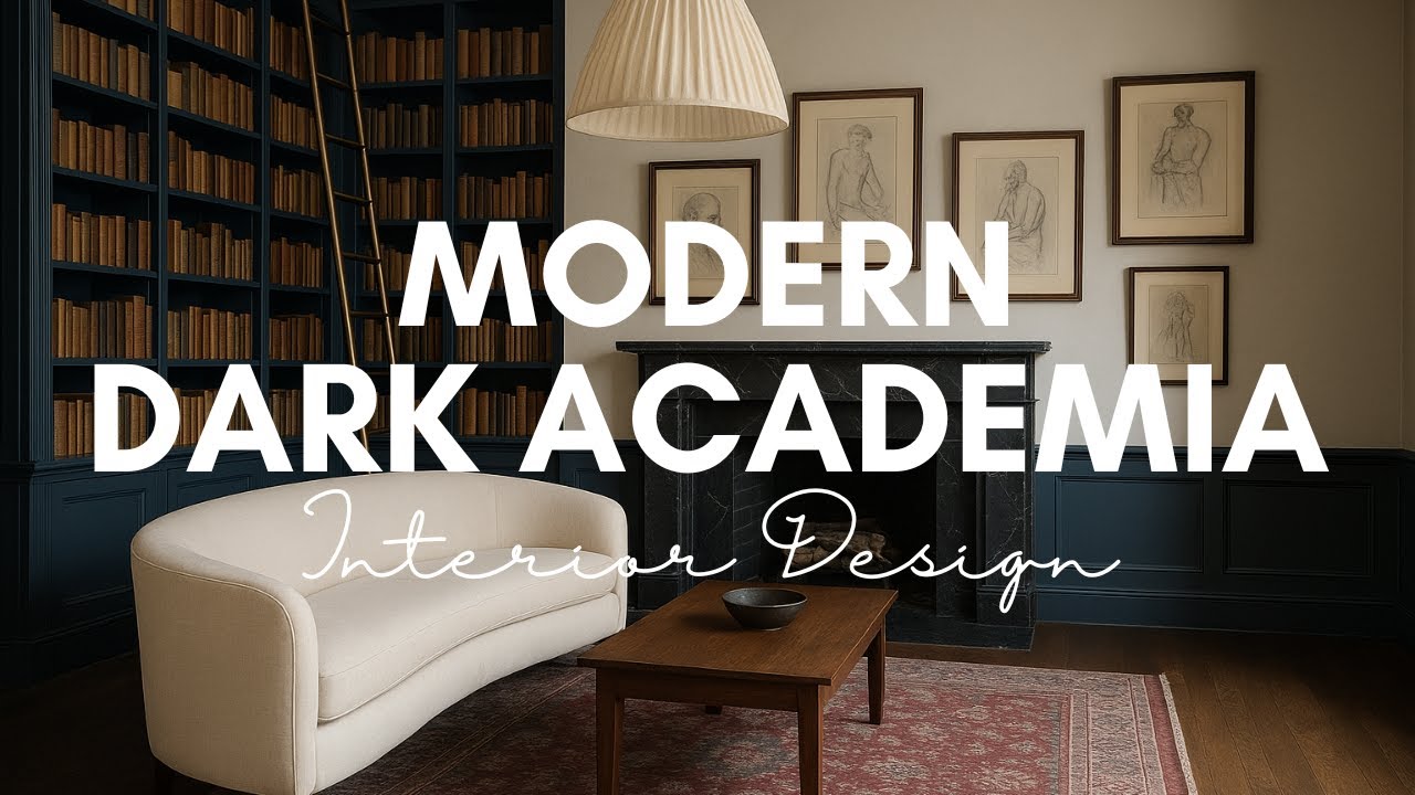 Modern Dark Academia Interiors | Serene Ambience & Timeless Aesthetic