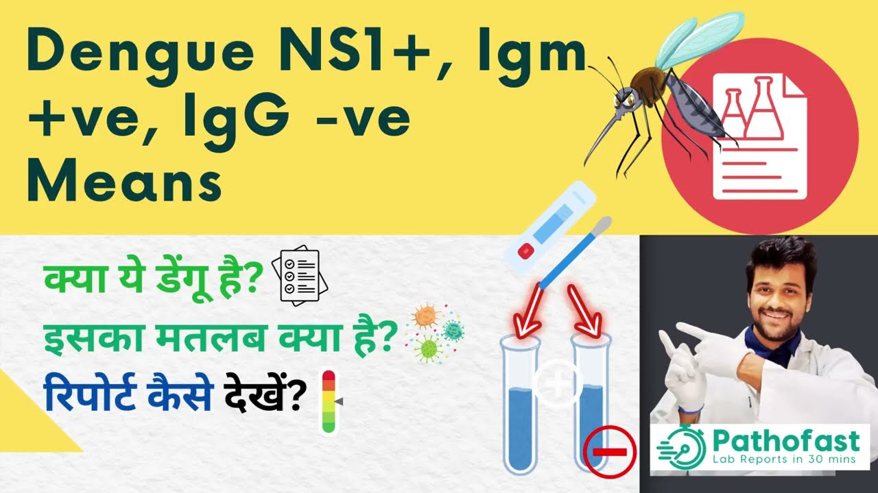 Dengue NS1 Positive, IGM Positive, IGG Negative Means in Hindi | Dengue Report Explain in Hindi