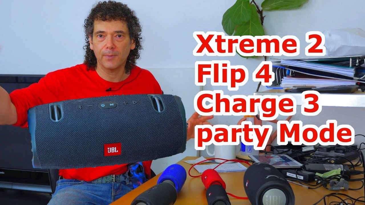 jbl xtreme 2 party mode with 2x flip 4 and 2x charge 3