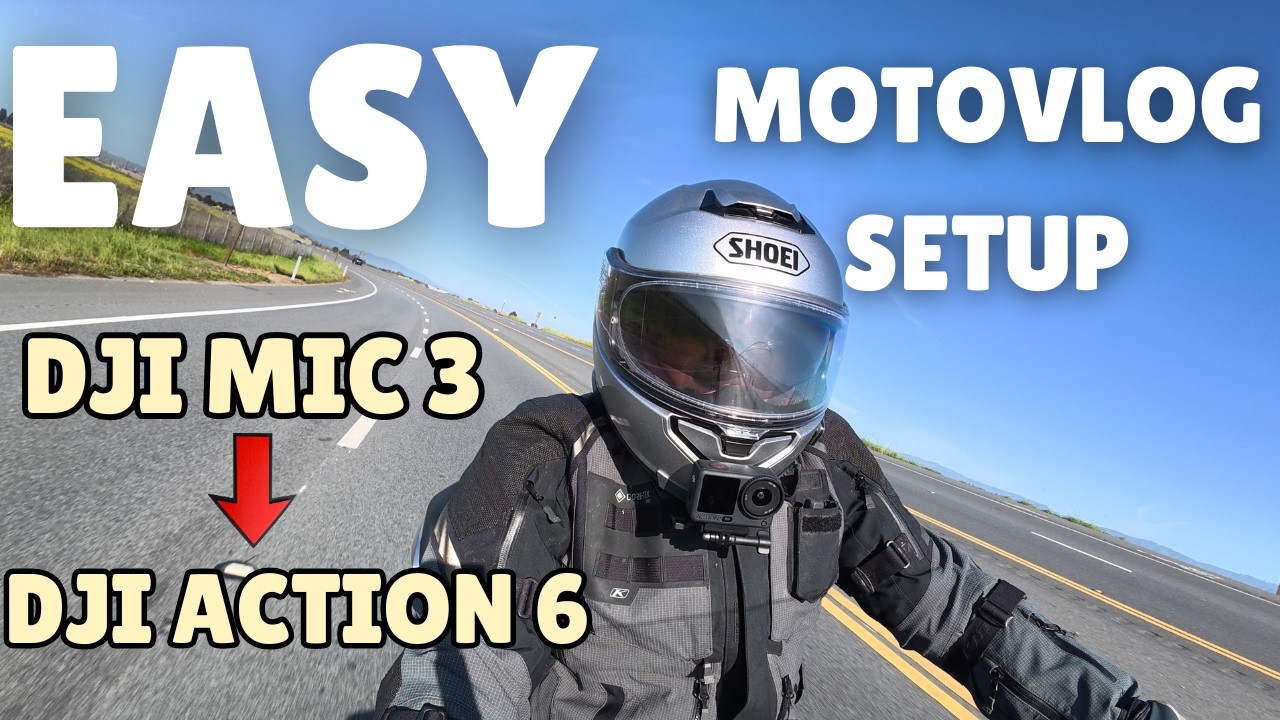 Super Easy Motovlog Setup with DJI Action 6 & Dji Mic 3!!!