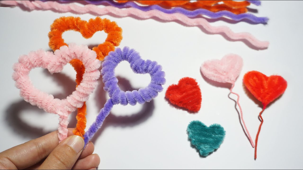 3 Easy ways to make Pipe Cleaner Heart for Sweet Valentine's Day | Pipe Cleaner Craft Easy