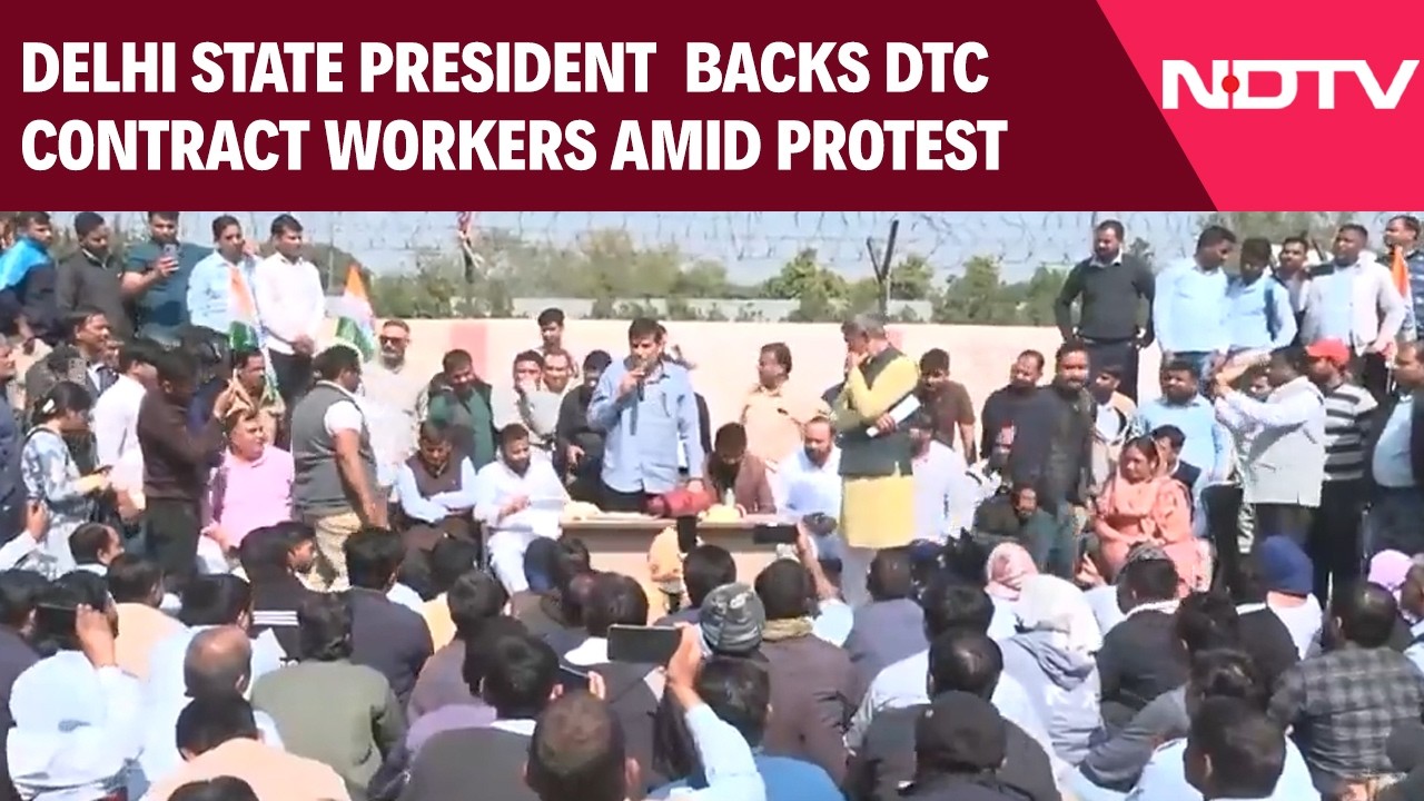 Delhi State President  Backs DTC Contract Workers Amid Protest Against BJP Government