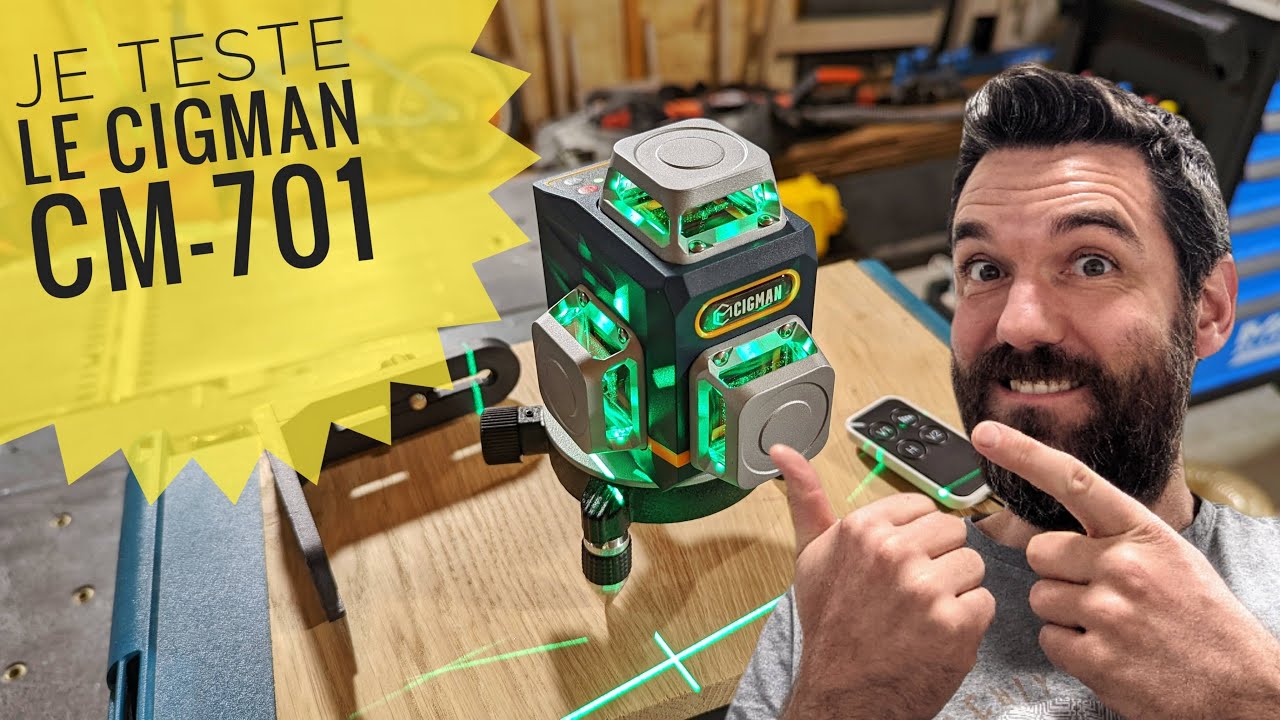 unboxing et test du niveau laser cigman cm-701