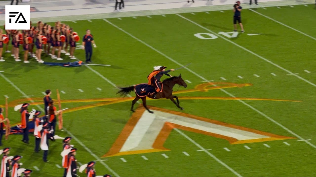 Virginia Cavaliers Entrance at Scott Stadium vs Florida State 2025