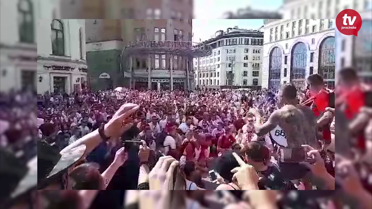 Polscy kibice tańczą Labado w Moskwie