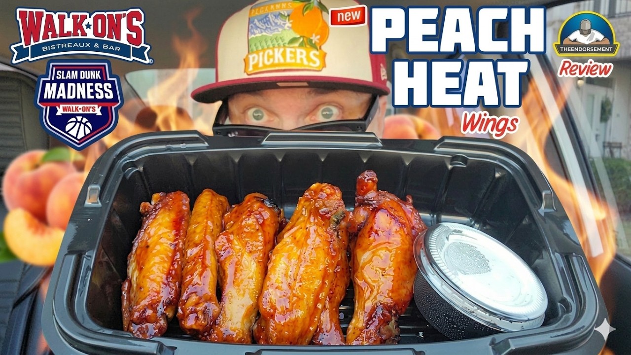 Отзыв о куриных крылышках Walk-On's Sports Bistreaux® Peach Heat Wings! 🍑🌶️🐔 | Пробую впервые! | ...