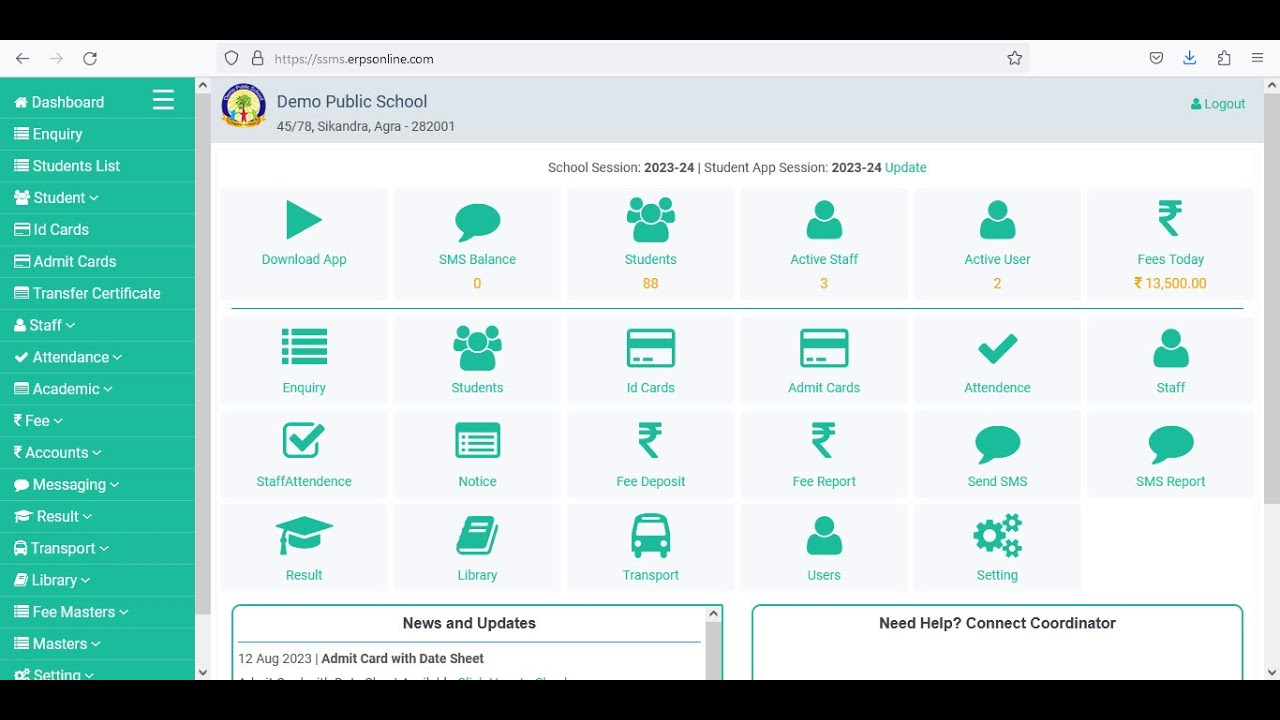 School ERP Software Free Demo |  Smart School Management System | ERPs India