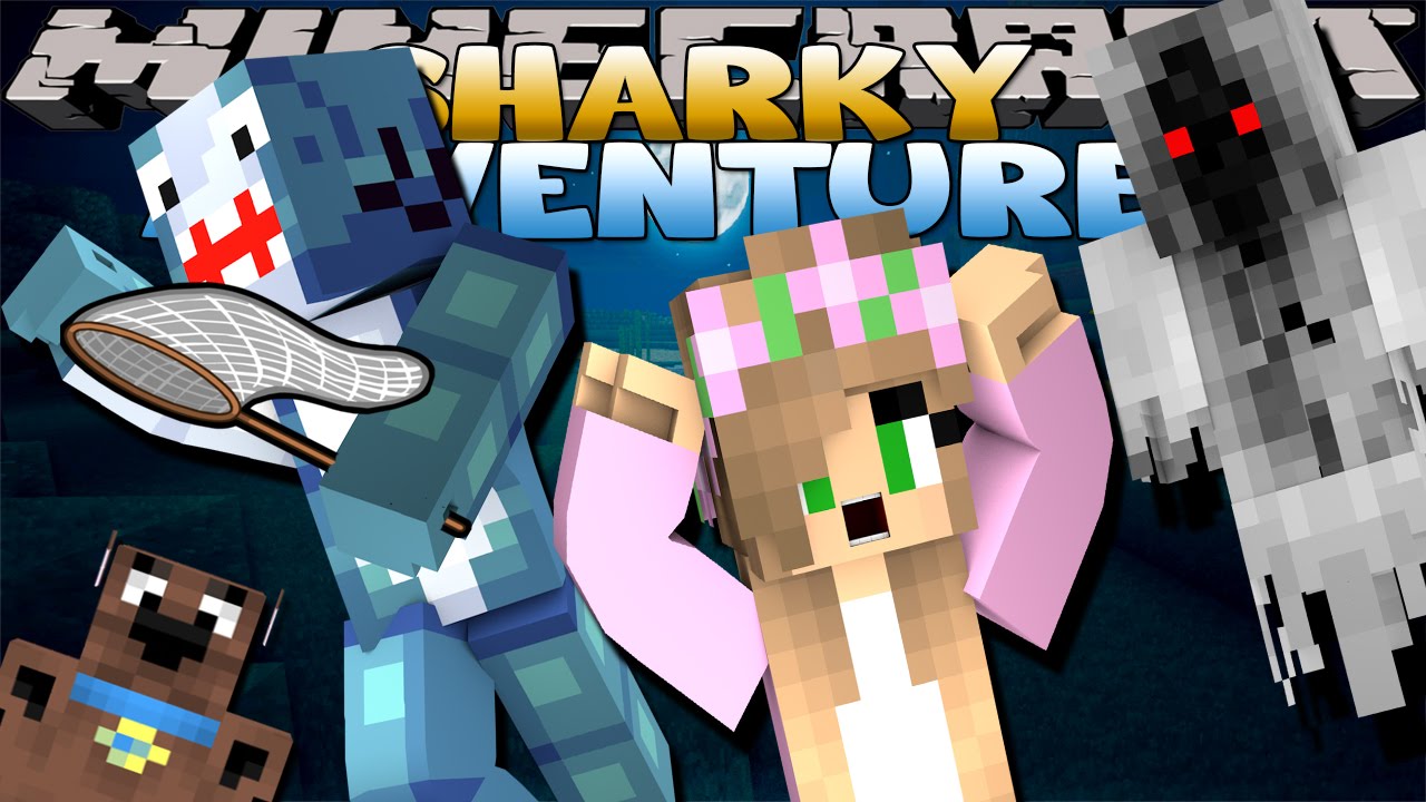 Minecraft Adventures - Sharky & Scuba Steve - HUNTING GHOSTS w/ Little Kelly