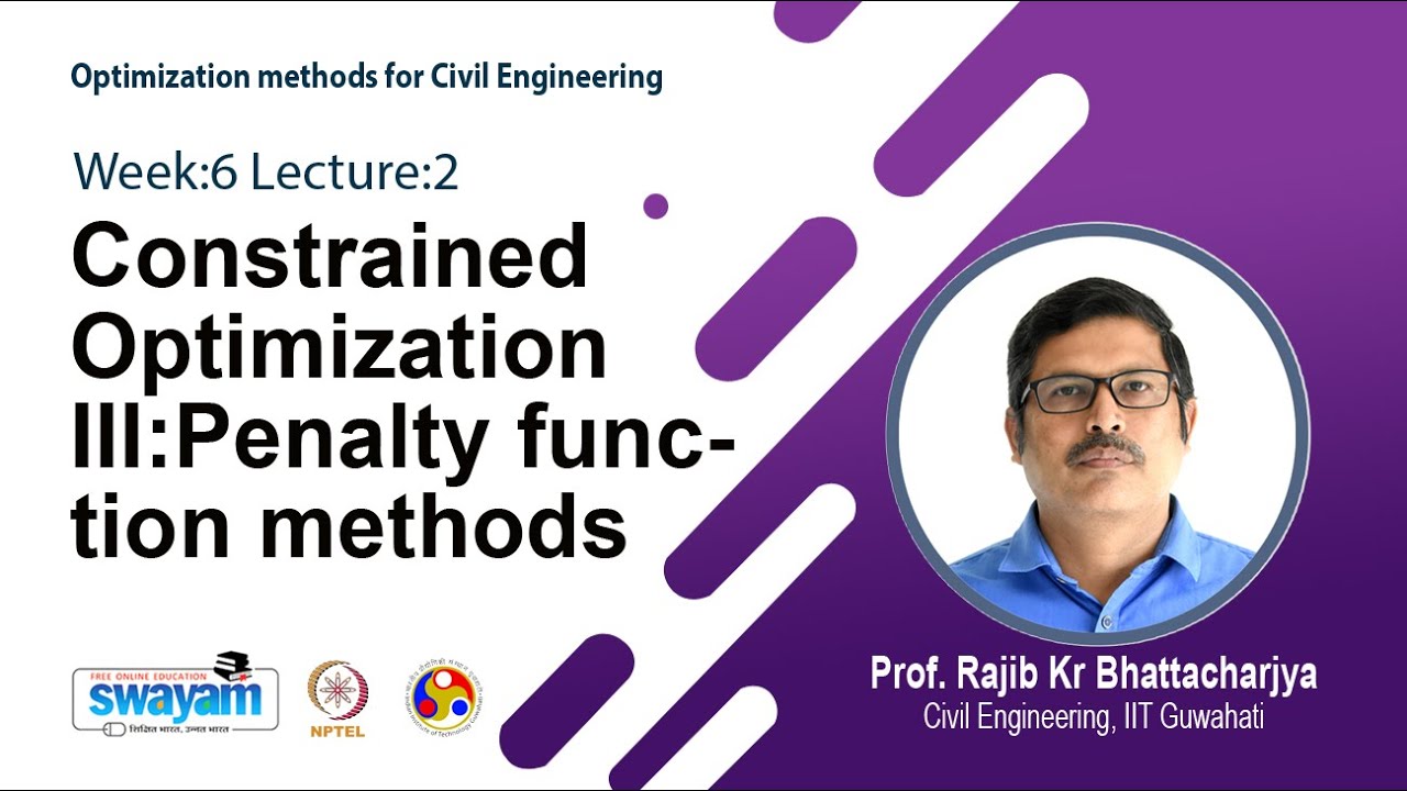 Lec 15: Constrained Optimization III: Penalty function methods