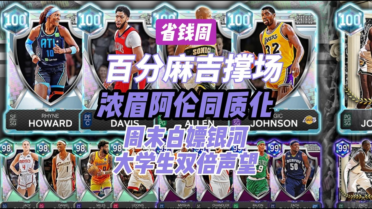 省錢周！百分麻吉唱獨角！濃眉阿倫同質化，週末30勝&雙倍聲望